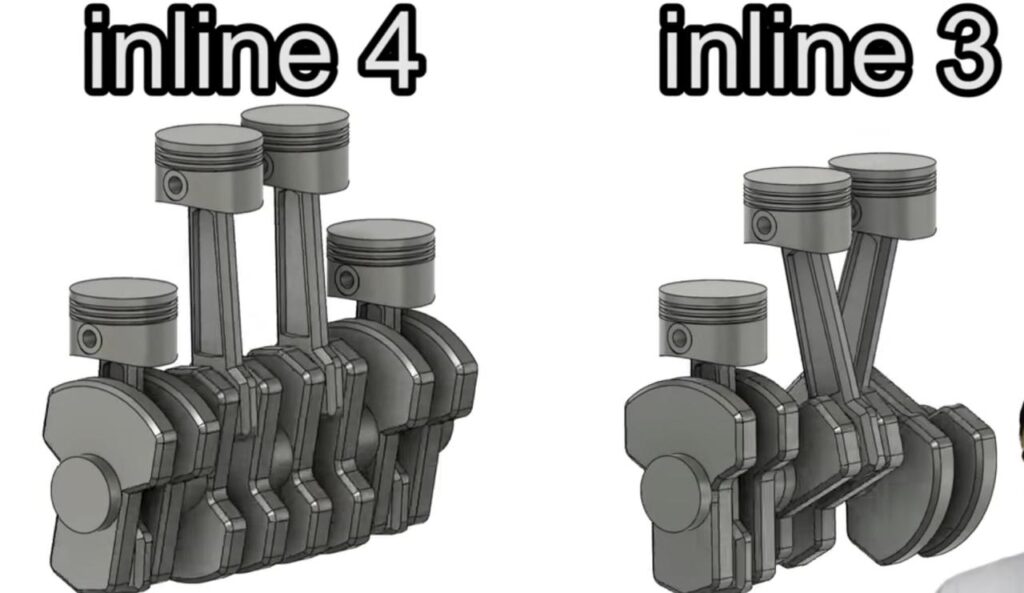 inline 3 vs inline 4 engine
